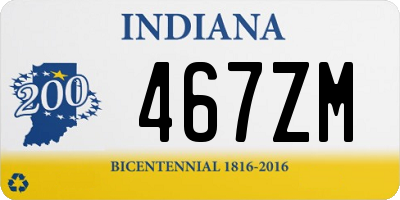 IN license plate 467ZM