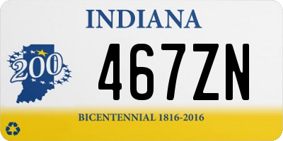 IN license plate 467ZN