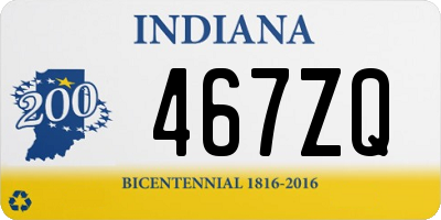 IN license plate 467ZQ