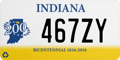 IN license plate 467ZY