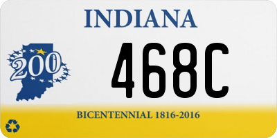 IN license plate 468C