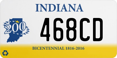 IN license plate 468CD