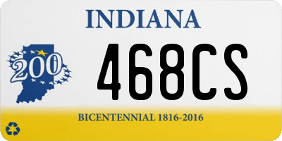 IN license plate 468CS