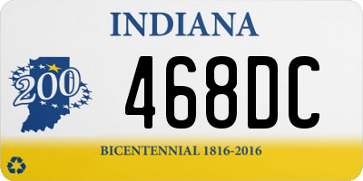 IN license plate 468DC