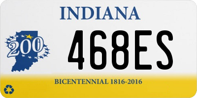 IN license plate 468ES