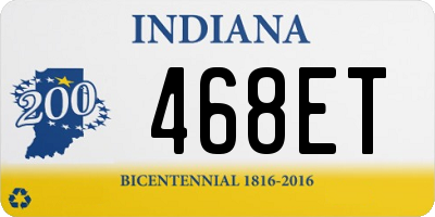 IN license plate 468ET