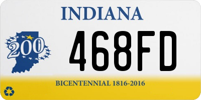 IN license plate 468FD
