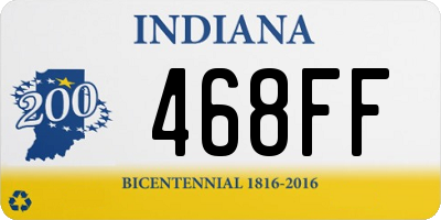 IN license plate 468FF