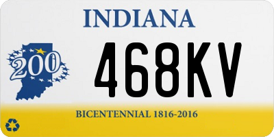 IN license plate 468KV