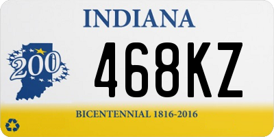 IN license plate 468KZ