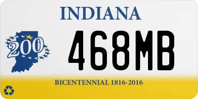 IN license plate 468MB
