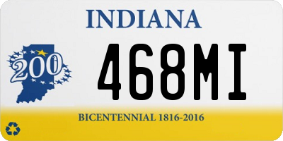 IN license plate 468MI
