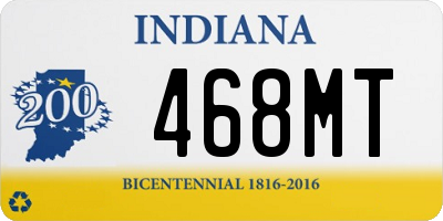 IN license plate 468MT