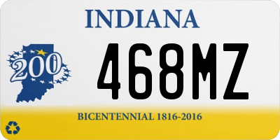 IN license plate 468MZ