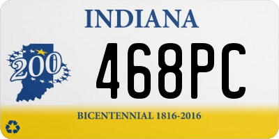 IN license plate 468PC