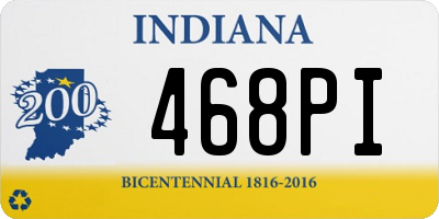 IN license plate 468PI