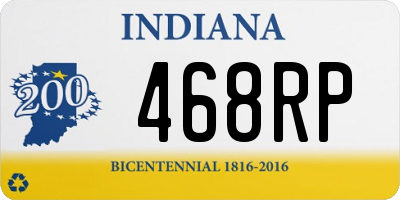 IN license plate 468RP