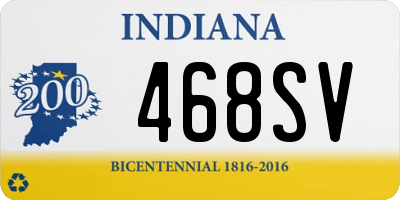 IN license plate 468SV