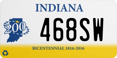 IN license plate 468SW