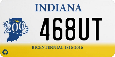 IN license plate 468UT