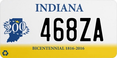 IN license plate 468ZA