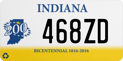 IN license plate 468ZD