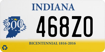 IN license plate 468ZO