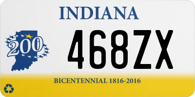 IN license plate 468ZX