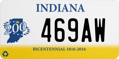 IN license plate 469AW