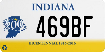 IN license plate 469BF