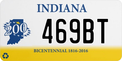 IN license plate 469BT