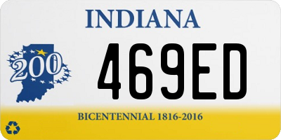 IN license plate 469ED