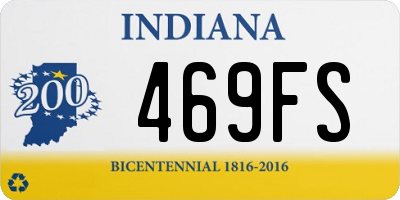 IN license plate 469FS