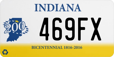 IN license plate 469FX