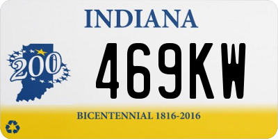 IN license plate 469KW