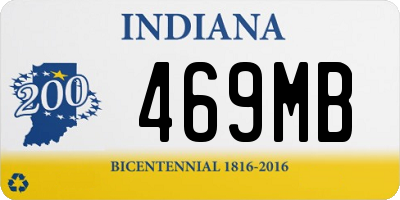 IN license plate 469MB