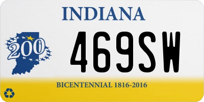 IN license plate 469SW