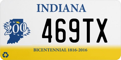 IN license plate 469TX