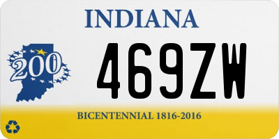 IN license plate 469ZW