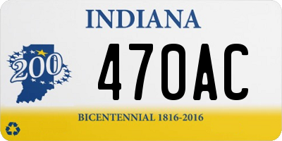 IN license plate 470AC