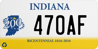 IN license plate 470AF