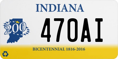 IN license plate 470AI