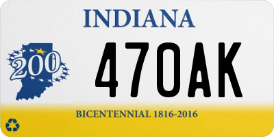 IN license plate 470AK