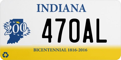 IN license plate 470AL