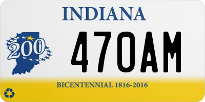 IN license plate 470AM