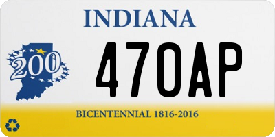 IN license plate 470AP