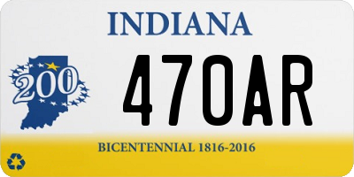 IN license plate 470AR