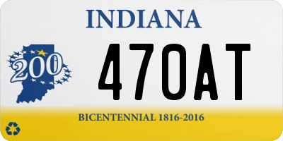 IN license plate 470AT