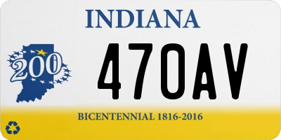 IN license plate 470AV