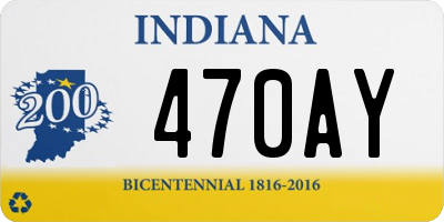 IN license plate 470AY